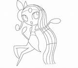 Meloetta Lirica Lineart sketch template