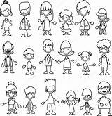 Members Membres Gezinnen Leden Familles Numerosa Doodles Stockillustratie Depositphotos Famille Bh 123rf sketch template