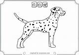 Coloring Dalmatian Dog Pages Popular sketch template