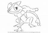 Frogadier Coloring Pages Pokemon Frog Drawing Easy Getdrawings Getcolorings Printable Draw Pa Print sketch template