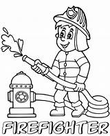 Firefighter Coloring Fire Topcoloringpages Printable Source Children sketch template