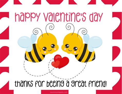 printable valentines day cards  kids mommy snippets