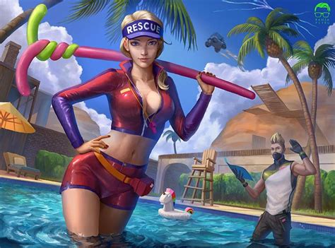 Fortnite Art On Twitter The Lifeguard Of Paradise Palm