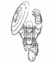 America Captain Coloring Pages Flying Printable Shield Avengers Color Superhero Superheroes Thanos Online Capitan Soldier Winter Colorear Para Dibujos Print sketch template