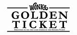 Wonka Ticket sketch template