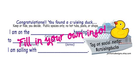 printable cruising duck tags printable world holiday