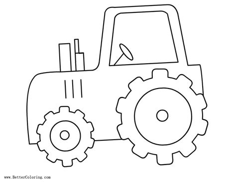 tractor coloring pages easy  kids  printable coloring pages