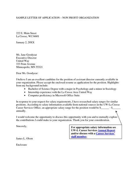 nonprofit executive director cover letter invitation