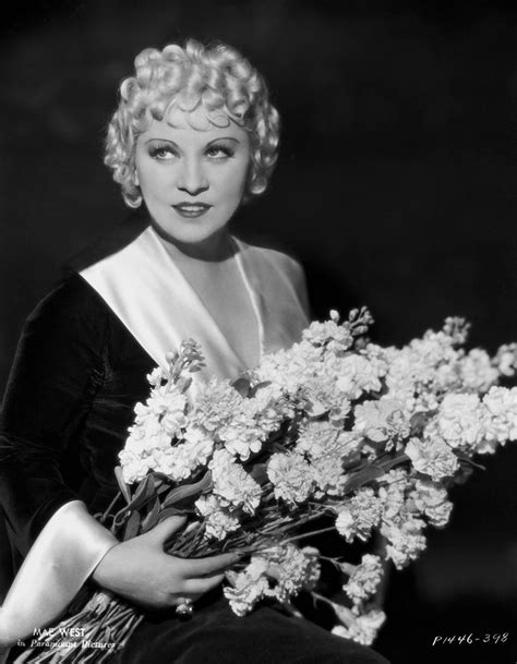 Unknown Mae West Holding Flowers Fine Art Print For Sale
