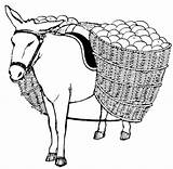 Donkey Coloring Pannier Pages Printable Donkeys Categories sketch template