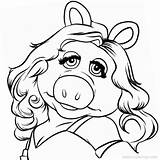 Piggy Muppets Pig Colouring Muppet Drum Bunsen Beaker Xcolorings Piggi Colorearimagenes Honeydew Sheet Ouvrir sketch template