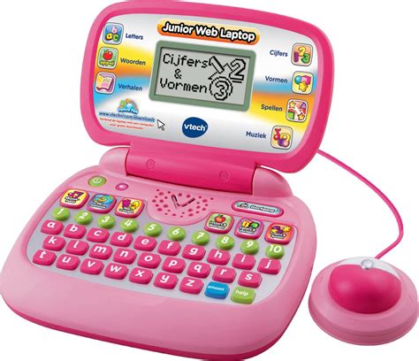 bolcom vtech junior web laptop roze vtech speelgoed