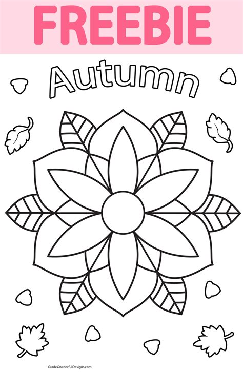 grab  autumn mandala colouring page   classroom  home