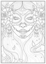 Coloring Dead Adult Muertos Days Juline Los Pages Dia Anti Stress Adults Printable Zen Celebration Kids Print Color Mexico Inspired sketch template