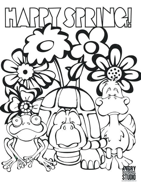 spring break coloring pages