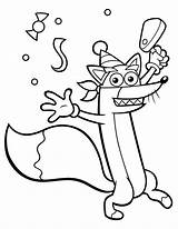 Coloring Swiper Pages Dora Fox Explorer Clip Swiping Library Clipart Template Popular Cartoon sketch template