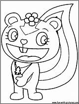 Petunia Flippy Happytreefriends Getcolorings sketch template