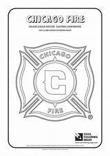 Coloring Pages Fire Chicago Mls Soccer Logo Logos Cool Club Kids Clubs League Team Major Bulls Red sketch template