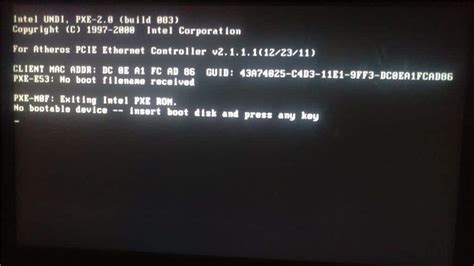 system  find  bootable devices   fix  boot error
