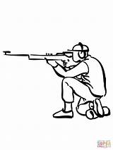Rifle Tiro Colorear Fusil Atirando Fuzil Tir Carabine Desenho Soldat Esportes Deportivo sketch template