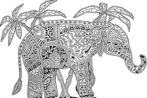 printable  elephant mandala coloring coloring home