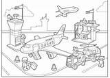 Vervoer Brandweer Vliegveld Uitprinten Downloaden sketch template