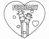 February Coloring Pages Kids Colorear Febrero Para Mes Del Dibujo Printable Valentines Sheets Choose Board sketch template