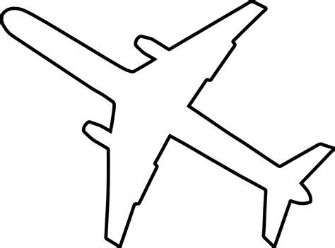 airplane outline simple simple airplane drawing  getdrawings