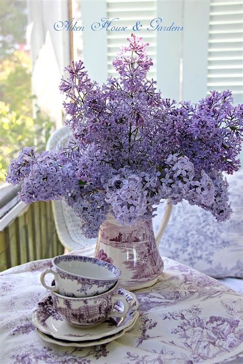 lilacs vintage transferware   color lilac  rare find floral arrangements lavender
