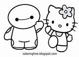 Baymax Kitty Coloringfree sketch template