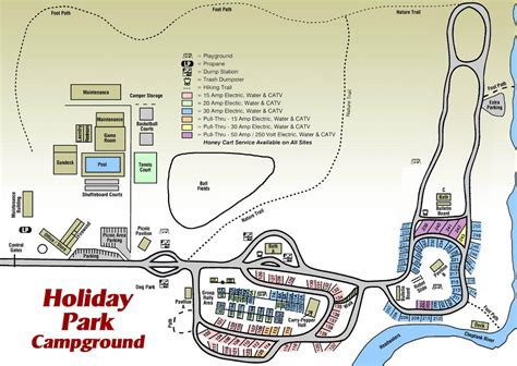 holiday park campground site map rules