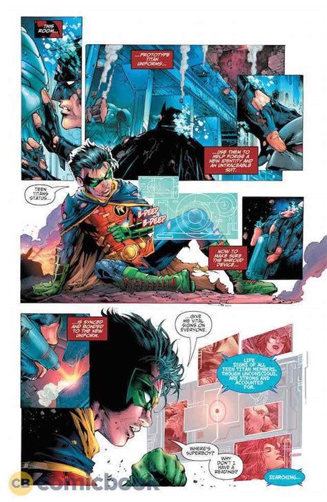 dc comics rebirth universe and super sons of tomorrow part 3 spoilers teen titans 15 deals with