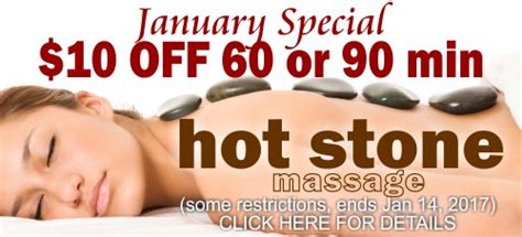 hot stone massage january special relax heal new