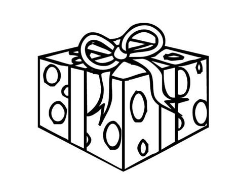 printable gift box coloring page