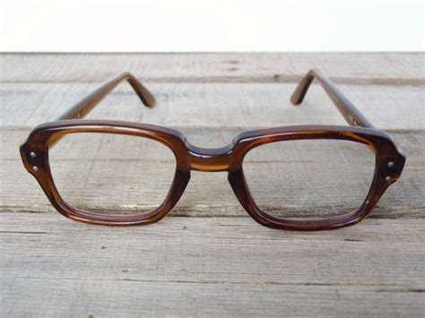 Vintage Uss Military Issue Glasses Brown By