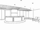 Drawing Sketch Reception Desk Outline Perspective Interior Vector Clip Illustrations Space Stock Newest Results Wire Prints Preview sketch template