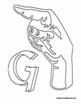 Sign Language Letter Alphabet Colormegood Signlanguage School sketch template