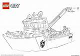 Coloring Boat Fire Pages City Lego Printable sketch template