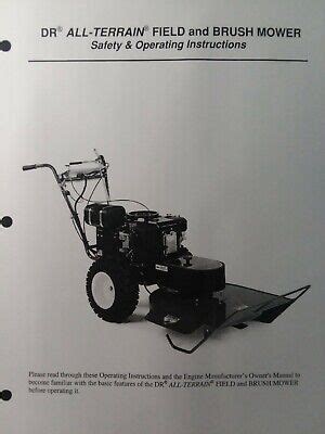 dr  terrain field brush mower walk  tractor owner parts manual kawasa  picclick
