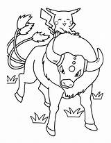 Coloring Pages Pokemon Tauros Pikachu Horse Printable Template Choose Board Picgifs sketch template