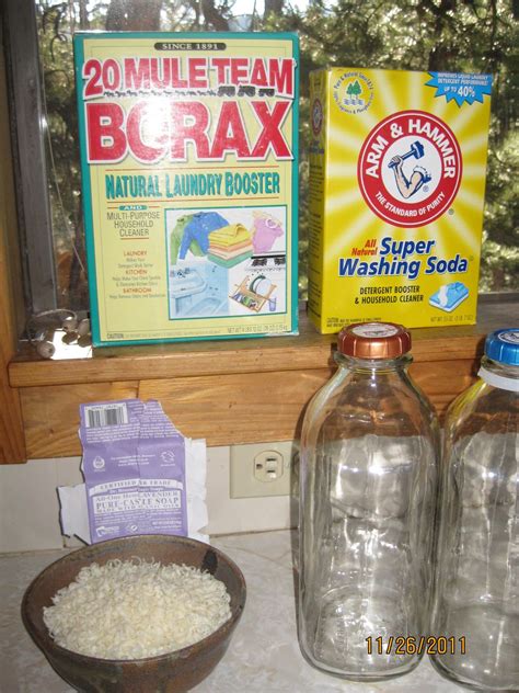 laundry soap  borax washing soda  dr bronners castile soap works great