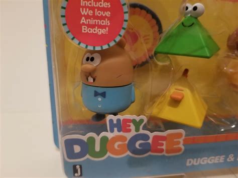 buy hey duggee duggee friends  love animals badge action figure  pack   lowest