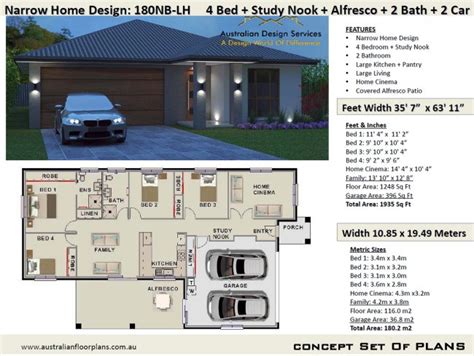 australian  bed narrow house plannb australian dream home     plans raised