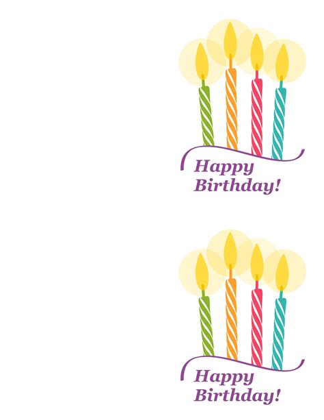 happy birthday card printable template doctemplates