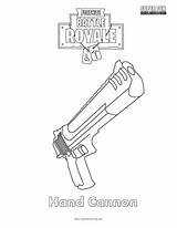 Fortnite Coloring Weapons Pages Cannon Hand Super Fun Royale Battle sketch template