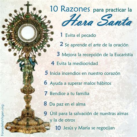 10 Razones Para Practicar La Hora Santa La Hora Santa Eucaristía Hot