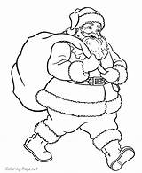 Coloring Santa Claus Pages Christmas Popular sketch template