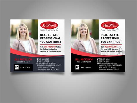 modern professional real estate agent newspaper ad design for a