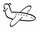 Airplane Clipart Line Jet Library sketch template