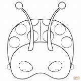 Ladybug Mask Coloring Pages Printable Insects Masks Template Drawing Supercoloring Kids Templates Color Paper Cartoons sketch template